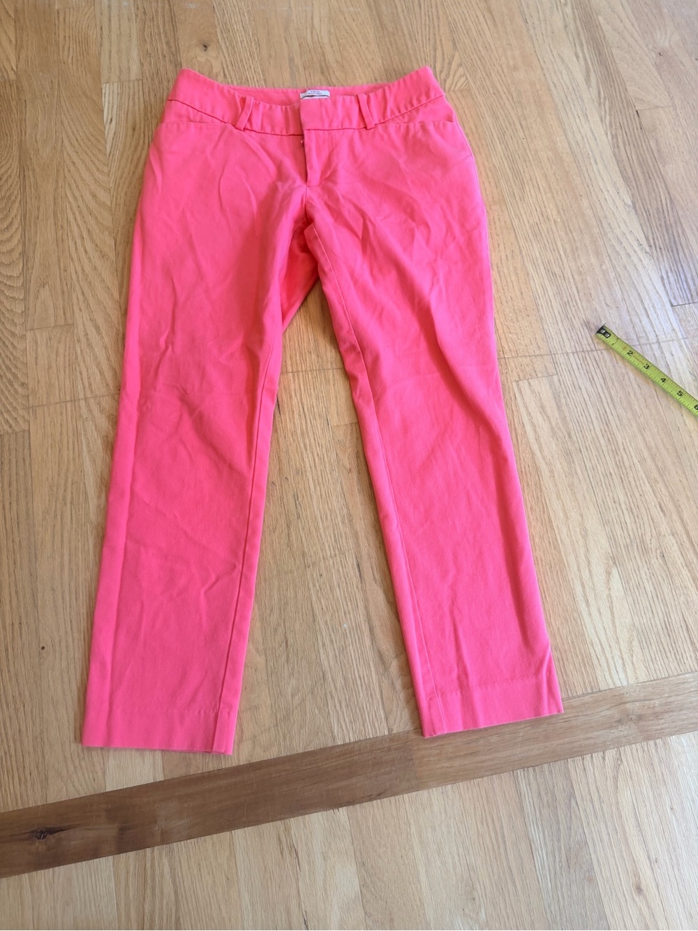 Ladies Size 4 "Merona" Coral-Pink Straight Leg Stretch Pants GUC